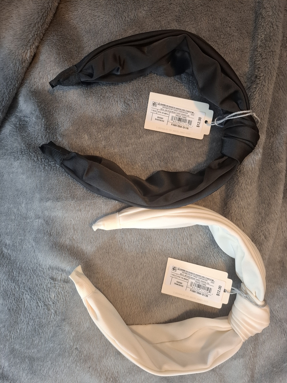 a new day Satin Knot Headbands — Black & White Duo